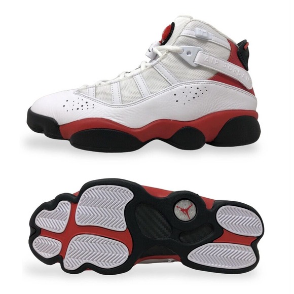 Air Jordan 6 Rings 'Cherry' Mens Retro Basketball Shoes White/Red 322992 126 - Picture 1 of 9